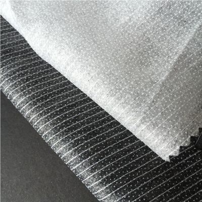 Satin Fabric Double Dot Stitch Bond Interfacing Fusible Lining for Garment Accessory